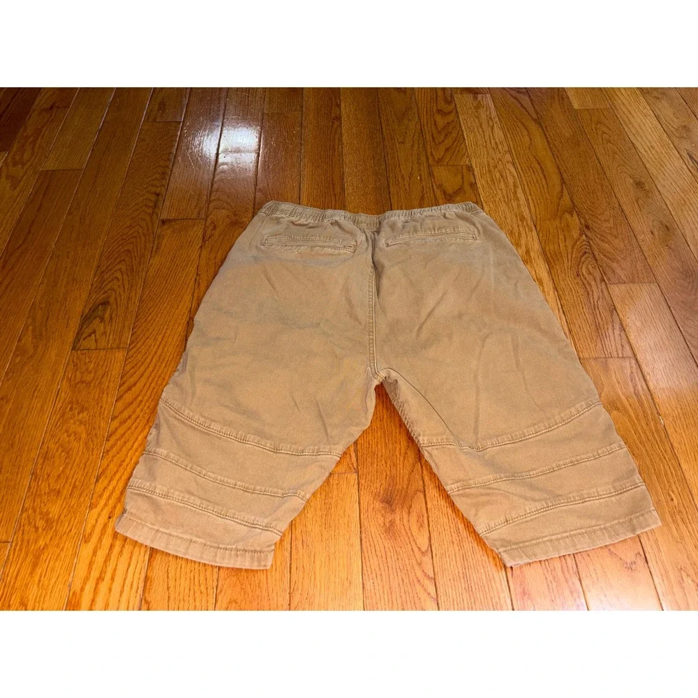 Carbon Freedom Flex Mens XL Moto Shorts Khaki  Ribbed Biker Streetwear Relaxed‎